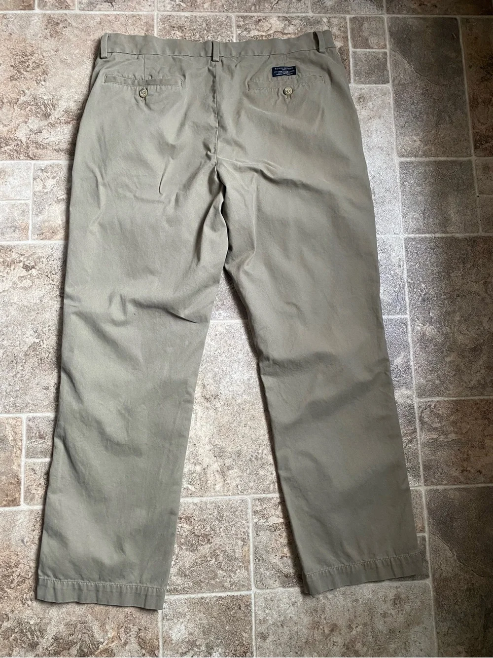 Banana Republic Aiden Chino Pants Mens 36x30 Khaki 100% Cotton Classic Fit